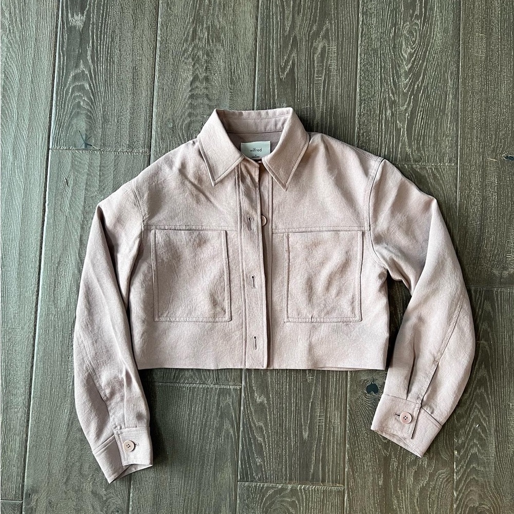 Aritzia Pink Cropped Jacket